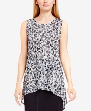 Vince Camuto Burnout Animal-print Tunic Top
