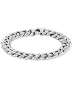 Men's Cubano Link Bracelet In Stainless Steel