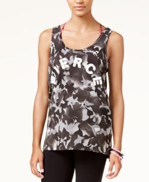 Material Girl Active Juniors' Ladder-back Graphic Tank Top, Created For Macy's