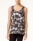 Material Girl Active Juniors' Ladder-back Graphic Tank Top, Created For Macy's