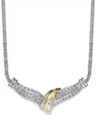 Diamond Necklace, Sterling Silver And Gold Diamond Twist Necklace (1/2 Ct. T.w.)