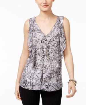 Thalia Sodi Ruffled Necklace Tank Top, Only At Macy's