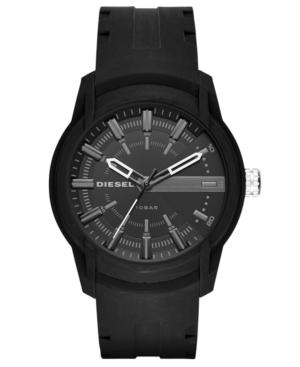 Diesel Men's Armbar Black Silicone Strap Watch 45mm