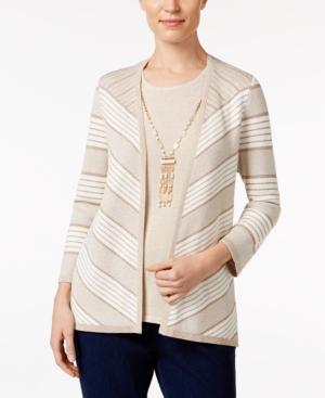 Alfred Dunner 'tis The Season Layered-look Necklace Sweater