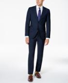 Hugo Boss Men's Slim-fit Navy/light Blue Tic Suit