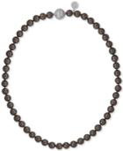 Majorica Sterling Silver Dark Imitation Pearl Collar Necklace