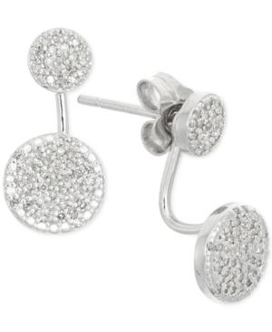 Wrapped In Love Diamond Disc Ear Jacket Earrings (1/4 Ct. T.w.) In 10k White Gold