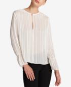 Dkny Striped Bell-sleeve Top