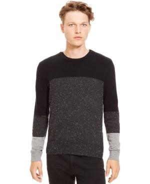 Kenneth Cole Reaction Colorblocked Black And Gray Sweater