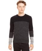 Kenneth Cole Reaction Colorblocked Black And Gray Sweater