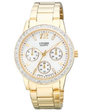 Citizen Women's Quartz Gold-tone Stainless Steel Bracelet Watch 35mm Ed8092-58d