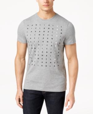 Calvin Klein Men's Scattered Letters Logo-print T-shirt