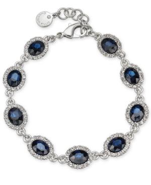 Charter Club Silver-tone Stone And Crystal Link Bracelet, Created For Macy's