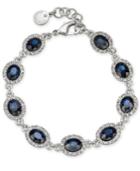 Charter Club Silver-tone Stone And Crystal Link Bracelet, Created For Macy's