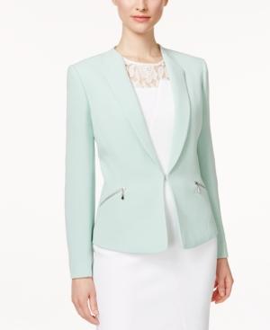 Tahari Asl Zip-pocket Crinkle Jacket