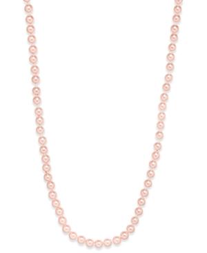 Charter Club Silver-tone Pink Imitation Pearl (8mm) Strand Necklace, Created For Macy's