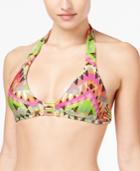 Becca Cayenne Aztec-print Halter Bikini Top Women's Swimsuit