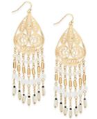 Inc International Concepts Gold-tone Beaded Filigree Drop Earrings, Only At Macy's