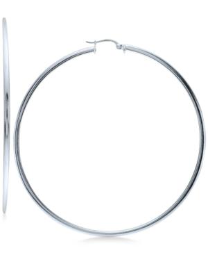 Giani Bernini Large Wire Hoop Earrings In Sterling Silver, Only At Macy's
