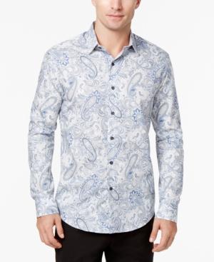Tasso Elba Men's Paisley Supima Cotton Shirt, Created For Macy's