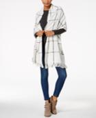 Charter Club Windowpane Plaid Supersoft Wrap & Scarf In One, Created For Macy's