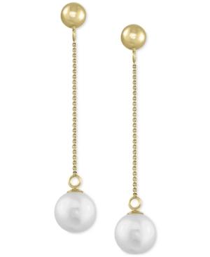 Effy Cultured Freshwater Pearl (7mm) Drop Earrings In 14k Gold