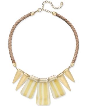 C.a.k.e By Ali Khan Now & Zen Gold-tone Braided Faux Leather Necklace