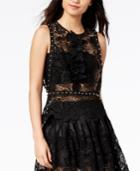 Mare Mare Studded Sheer Lace Top