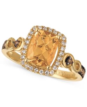 Le Vian Chocolatier Papaya Morganite (1 Ct. T.w.) And Diamond (1/4 Ct. T.w.) Ring In 14k Gold