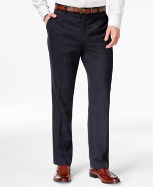 Louis Raphael Navy Pin Dot Dress Pants