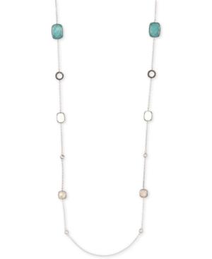 Judith Jack Silver-tone Multi-stone Long Necklace