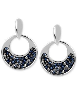 Kenneth Cole New York Silver-tone Faceted Bead Round Drop Earrings
