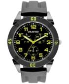Unlisted Men's Black Silicone Strap Watch 46mm Ul1302