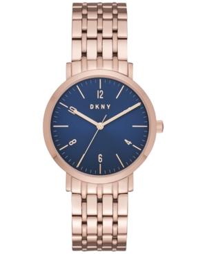 Dkny Women's Minetta Rose Gold-tone Stainless Steel Bracelet Watch 36mm Ny2611