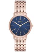 Dkny Women's Minetta Rose Gold-tone Stainless Steel Bracelet Watch 36mm Ny2611