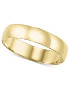 Men's 14k Gold Ring, 5mm Comfort Fit Wedding Band