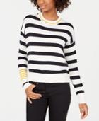 Freshman Juniors' Contrast Striped Sweater