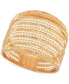 Wide Mesh Statement Ring In 14k Gold