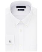Tommy Hilfiger Men's Fitted Th Flex Cooling Stretch Performance White Button Down Dress Shirt