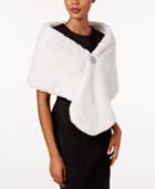 Adrianna Papell Faux-fur Embellished Shawl