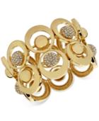 M. Haskell For Inc Gold-tone Circle And Crystal Fireball Stretch Bracelet, Only At Macy's