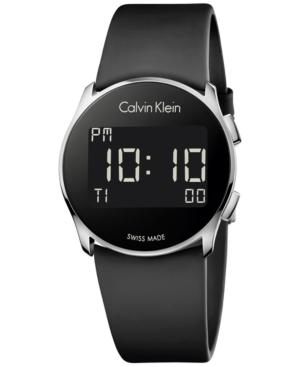 Calvin Klein Women's Swiss Digital Future Black Rubber Strap Watch 39mm K5b23td1