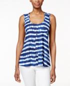 Style & Co. Petite Striped Button-down Top, Only At Macy's
