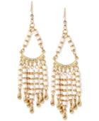 M. Haskell For Inc Gold-tone White Beaded Chandelier Earrings, Only At Macy's