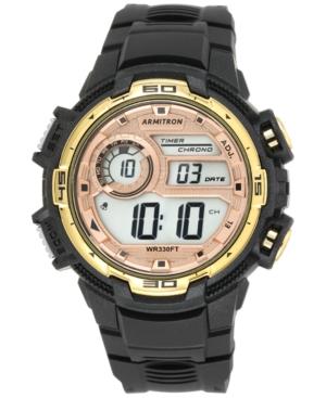 Armitron Men's Digital Chronograph Black Strap Watch 48mm 40-8347bkgd