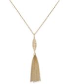 Inc International Concepts Gold-tone Pink Stone & Chain Tassel Pendant Necklace, Only At Macy's