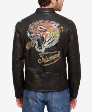 Lucky Brand Men's Triumph Leather Moto Jacket