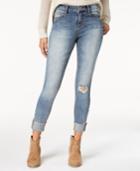 American Rag Juniors' Ripped Cuffed Skinny Jeans, Created For Macy's