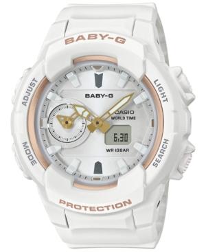 Baby-g Women's Analog-digital White Resin Strap Watch 42.9mm