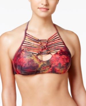 Becca Chakra High-neck Macrame Bikini Top Women's Swimsuit